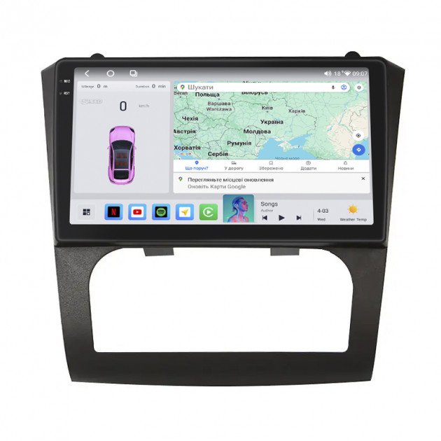 Штатная магнитола Lesko для Nissan Altima IV (L32) Рестайлинг 2009-2013 экран 9" 4/64 QLED CarPlay 4G Wi-Fi GPS 360 Prime