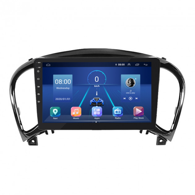 Штатная магнитола Lesko для Nissan Juke I Рестайлинг 2014-2019 экран 9" 6/128Gb 4G Wi-Fi GPS Top