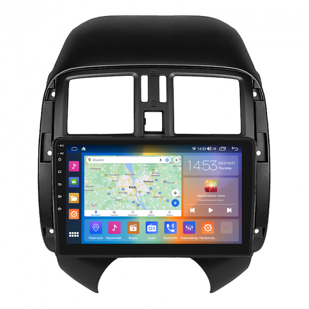 Штатная магнитола Lesko для Nissan Latio I (N17) 2012-2014 экран 9" 4/64Gb CarPlay 4G Wi-Fi GPS Prime