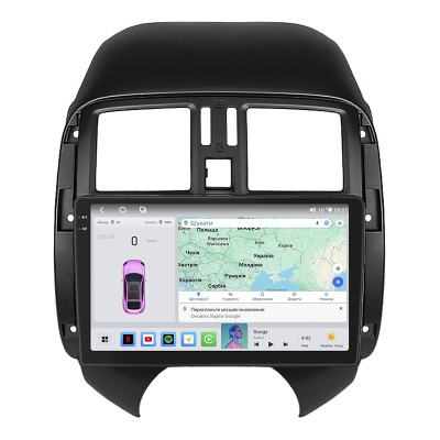 Штатная магнитола Lesko для Nissan Latio I (N17) 2012-2014 экран 9" 4/64 QLED CarPlay 4G Wi-Fi GPS 360 Prime