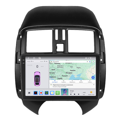 Штатная магнитола Lesko для Nissan Latio I (N17) Рестайлинг 2014-2016 экран 9" 4/64 QLED CarPlay 4G Wi-Fi GPS 360 Prime