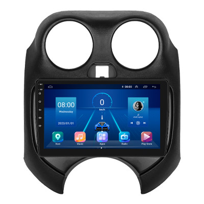 Штатная магнитола Lesko для Nissan March IV (K13) Рестайлинг 2013-н.в. экран 9" 2/32Gb 4G Wi-Fi GPS Top