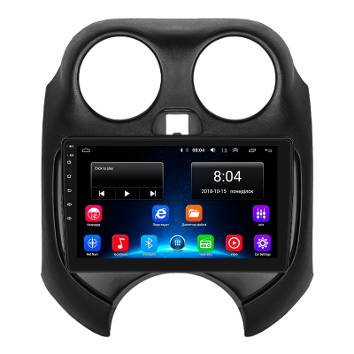 Штатная магнитола Lesko для Nissan Micra IV (K13) Рестайлинг 2013-2016 экран 9" 2/32Gb Wi-Fi GPS Base