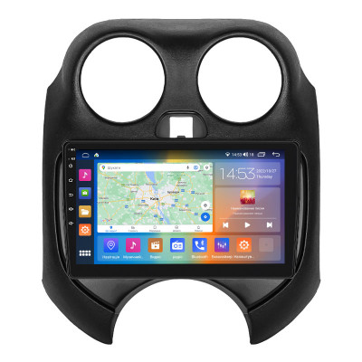 Штатная магнитола Lesko для Nissan Micra IV (K13) Рестайлинг 2013-2016 экран 9" 4/64Gb CarPlay 4G Wi-Fi GPS Prime