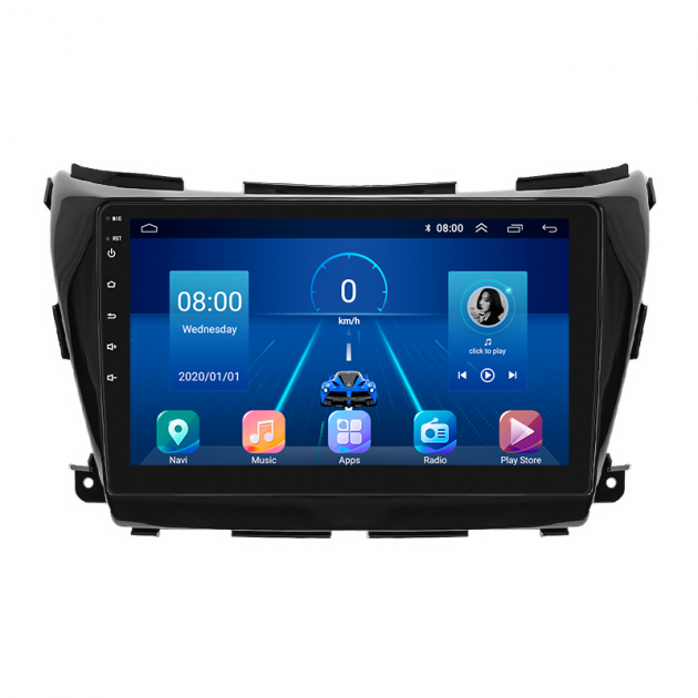 Штатная магнитола Lesko для Nissan Murano III (Z52) 2014-н.в. экран 10" 4/32Gb 4G Wi-Fi GPS Top
