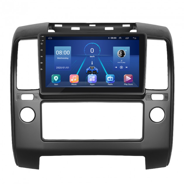 Штатная магнитола Lesko для Nissan Navara (Frontier) III (D40) 2004-2010 экран 9" 4/64Gb 4G Wi-Fi GPS Top