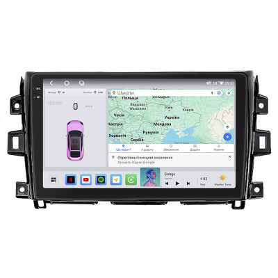 Штатная магнитола Lesko для Nissan NP300  2008-2015 экран 10" 4/64 QLED CarPlay 4G Wi-Fi GPS 360 Prime