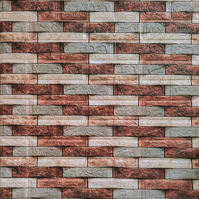 Декоративная 3D панель 700х770х3мм Коричневый кирпич песчаник (340) SW-00000531