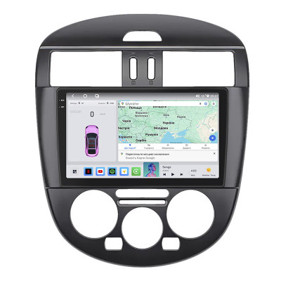 Штатная магнитола Lesko для Nissan Pulsar VI (C13) Manual AC 2014-2018 экран 9" 4/64 QLED CarPlay 4G Wi-Fi GPS 360 Prime