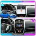 Штатная магнитола Lesko для Nissan Versa II Рестайлинг 2014-2019 экран 9" 4/64 QLED CarPlay 4G Wi-Fi GPS 360 Prime