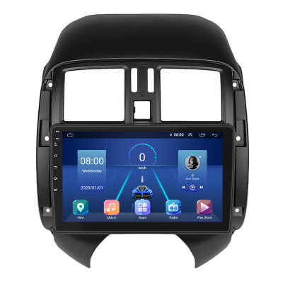 Штатная магнитола Lesko для Nissan Versa II Рестайлинг 2014-2019 экран 9" 2/32Gb 4G Wi-Fi GPS Top