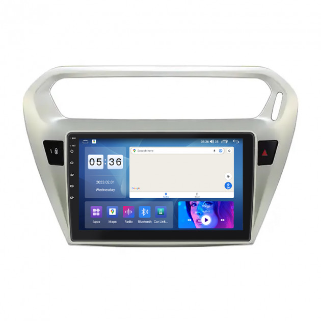 Штатная магнитола Lesko для Citroen C-Elysee I Рестайлинг 2016-н.в. экран 9" 2/32Gb CarPlay 4G Wi-Fi GPS Prime