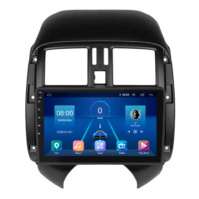 Штатная магнитола Lesko для Nissan Versa II Рестайлинг 2014-2019 экран 9" 6/128Gb 4G Wi-Fi GPS Top