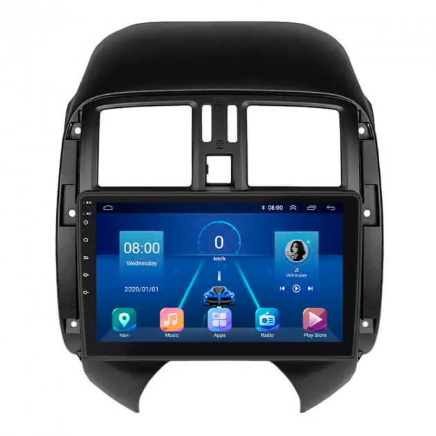 Штатная магнитола Lesko для Nissan Versa II Рестайлинг 2014-2019 экран 9" 6/128Gb 4G Wi-Fi GPS Top