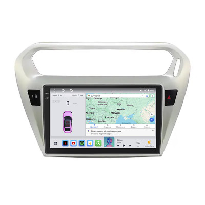 Штатная магнитола Lesko для Citroen C-Elysee I Рестайлинг 2016-н.в. экран 9" 4/64 QLED CarPlay 4G Wi-Fi GPS 360 Prime