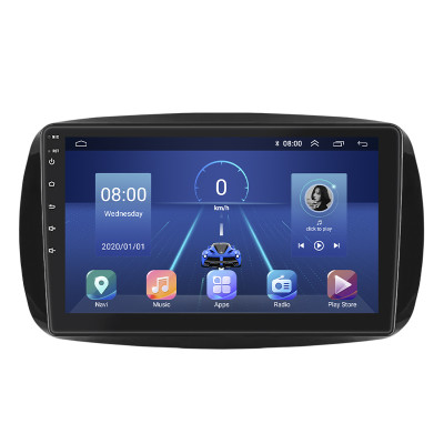 Штатная магнитола Lesko для Smart Fortwo III 2014-н.в. экран 9" 2/32Gb 4G Wi-Fi GPS Top