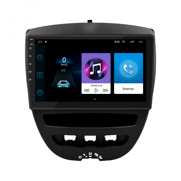 Штатная магнитола Lesko для Citroen C1 I 2005-2008 экран 10" 1/16Gb Wi-Fi GPS Base
