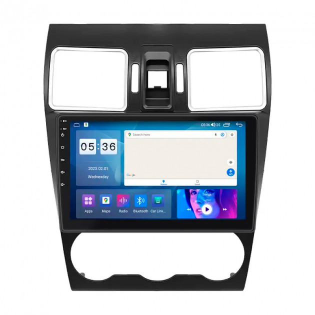 Штатная магнитола Lesko для Subaru WRX I 2014-2017 экран 9" 4/64Gb CarPlay 4G Wi-Fi GPS Prime