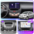 Штатная магнитола Lesko для Toyota Aygo I 2005-2009 экран 10" 2/32Gb CarPlay 4G Wi-Fi GPS Prime