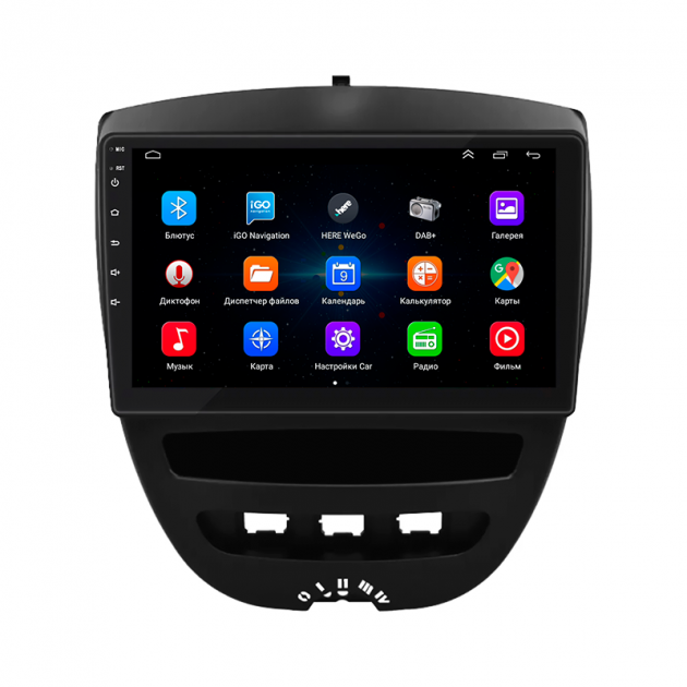 Штатная магнитола Lesko для Toyota Aygo I Рестайлинг 2009-2012 экран 10" 1/16Gb Wi-Fi GPS Base