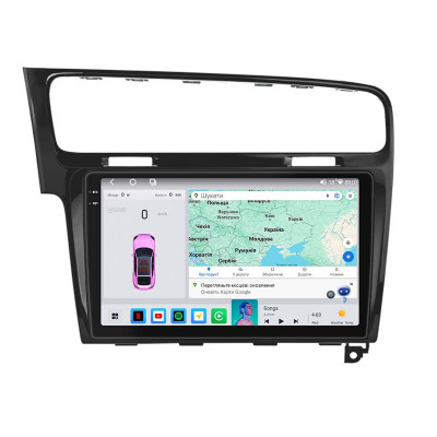 Штатная магнитола Lesko для Volkswagen Golf VII Рестайлинг 2017-н.в. экран 10" 4/64 QLED CarPlay 4G Wi-Fi GPS 360 Prime