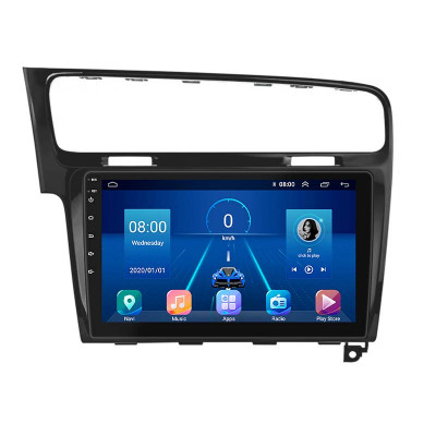 Штатная магнитола Lesko для Volkswagen Golf VII Рестайлинг 2017-н.в. экран 10" 4/64Gb 4G Wi-Fi GPS Top