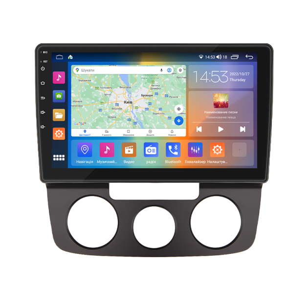 Штатная магнитола Lesko для Volkswagen Jetta V 2005-2011 экран 10" 2/32Gb CarPlay 4G Wi-Fi GPS Prime
