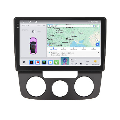 Штатная магнитола Lesko для Volkswagen Jetta V 2005-2011 экран 10" 4/64 QLED CarPlay 4G Wi-Fi GPS 360 Prime