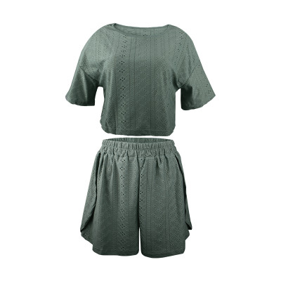 Женский комплект для дома и сна SM24107A футболка и шорты женская пижама Green M