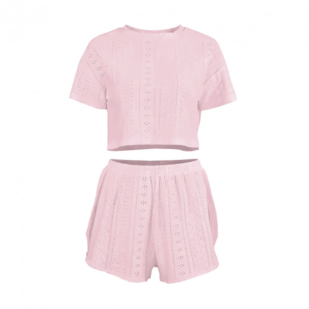 Женский комплект для дома и сна SM24107A футболка и шорты женская пижама Pink S