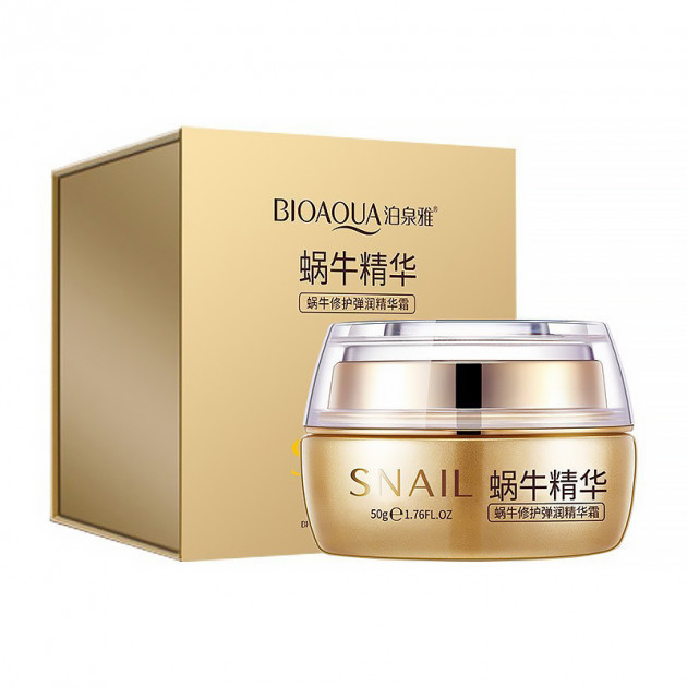 Крем для лица с муцином улитки BIOAQUA Snail Repair&Brithening 50 г.