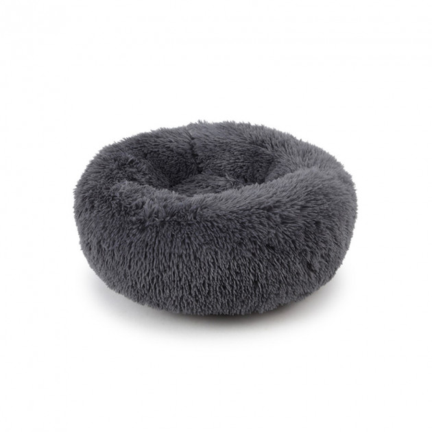 Лежак пуфик для котов собак круглый 552201 M Dark Grey