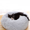 Лежак пуфик для котов собак круглый 552201 M Grey