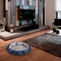 Лежак для котов собак круглый SY-2022-1208 Blue Stars M (50*18 см)
