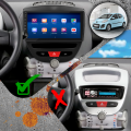 Штатная магнитола Lesko для Citroen C1 I Рестайлинг 2008-2012 экран 10" 6/128Gb 4G Wi-Fi GPS Top