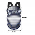 Рюкзак-кенгуру для животных DT834 Strip Dark Blue + White L