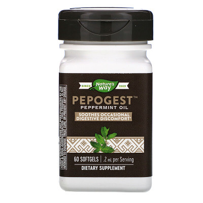Масло м'яти, Peppermint Oil, Nature's Way, 0.2 мг, 60 капсул