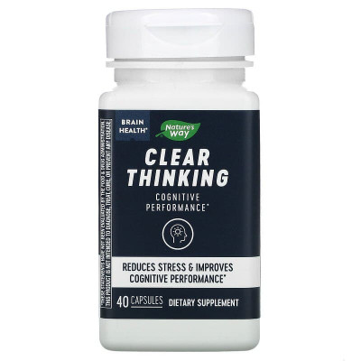 Здоров'я мозку, Clear Thinking, Nature's Way, ясність мислення, 40 капсул