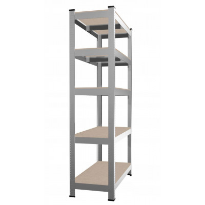 Стеллаж металлический 180x90x30 5 полок (серый)