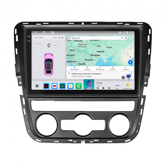 Штатная магнитола Lesko для Volkswagen Passat I / NMS Auto AC 2011-2015 экран 9" 4/64 QLED CarPlay 4G Wi-Fi GPS 360 Prime
