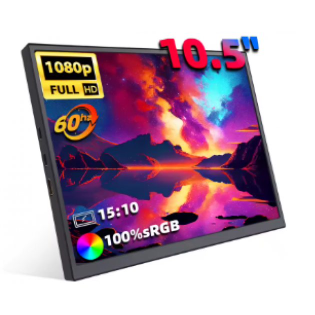 Портативний монітор ZSUS PM10A black 10.5" 1920x1280 60 Гц