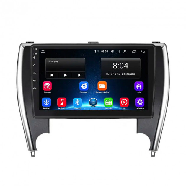 Штатная магнитола Lesko для Toyota Camry (USA) VII (XV50) Рестайлинг 2015-2017 экран 10" 2/32Gb Wi-Fi GPS Base