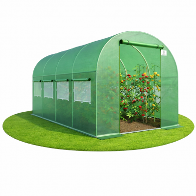 Садовая теплица 10 м² (4 x 2,5 х 2 м) Зеленая (Польша)