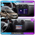 Штатная магнитола Lesko для Renault Sandero II Рестайлинг ver 3 2018-н.в экран 9" 4/32Gb 4G Wi-Fi GPS Top