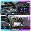 Штатная магнитола Lesko для Dacia Dokker I 2012-2017 экран 9" 4/64Gb 4G Wi-Fi GPS Top