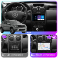 Штатная магнитола Lesko для Dacia Duster II 2017-2021 экран 9" 1/16Gb Wi-Fi GPS Base