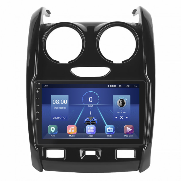 Штатная магнитола Lesko для Dacia Duster II 2017-2021 экран 9" 2/32Gb 4G Wi-Fi GPS Top