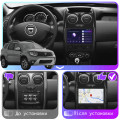 Штатная магнитола Lesko для Dacia Duster II 2017-2021 экран 9" 4/64Gb 4G Wi-Fi GPS Top