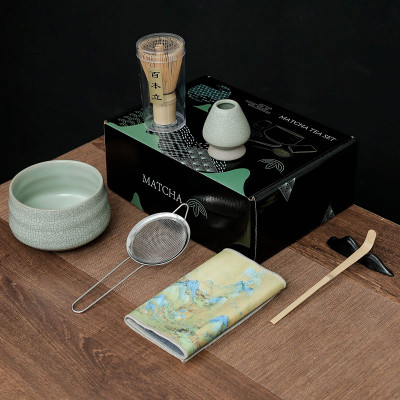 Набор Mavanto 5456 для приготовления чая матча 7 предметов Light Green