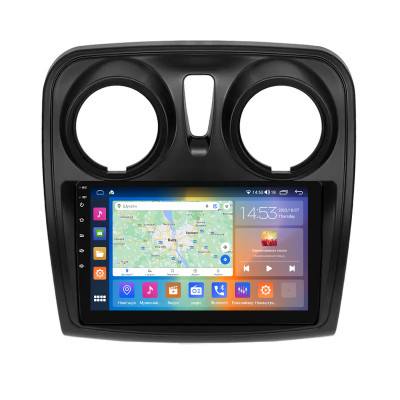 Штатная магнитола Lesko для Dacia Sandero II 2012-2016 экран 9" 4/64Gb CarPlay 4G Wi-Fi GPS Prime